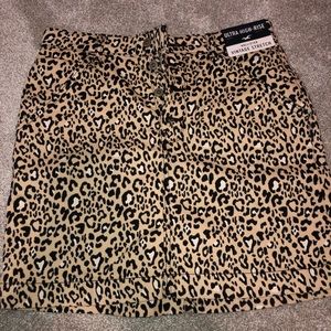 Hollister Vintage Stretch High Rise Cheetah Skirt